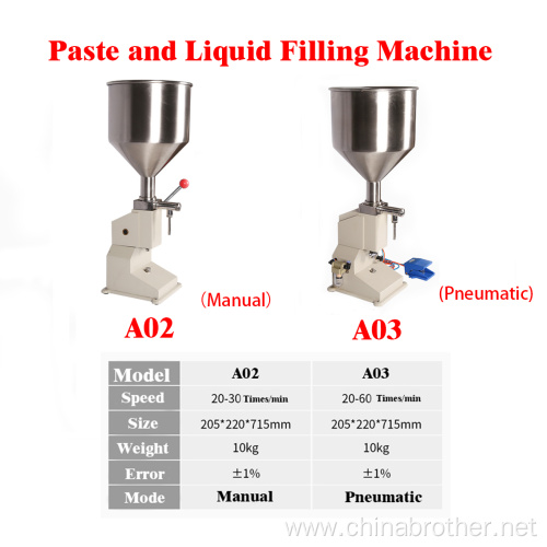 Paste Cream Liquid pneumatic Drink Mini Packing Machine
